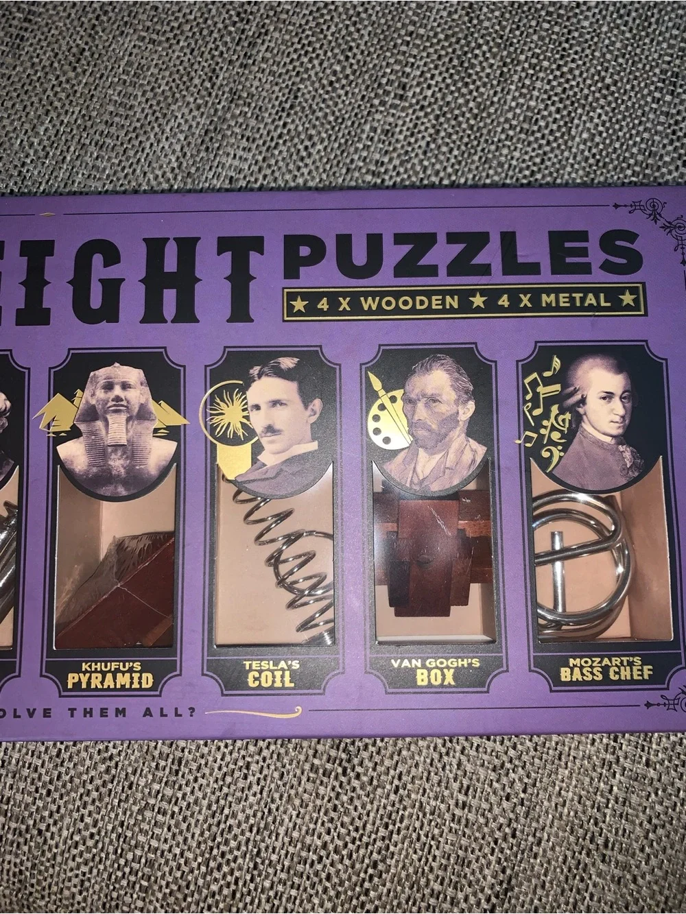 Professor Puzzle Great Minds Set of Eight Puzzles brain teasers NEW IN BOX